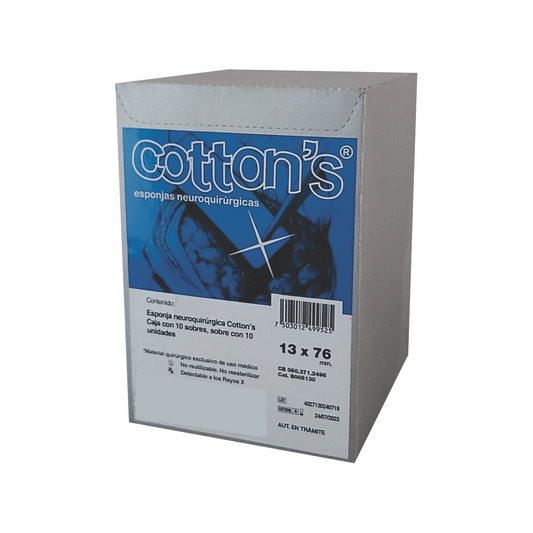 Cotonoide 13x76mm Neuroquirúrgico 10 Sobres Con 10pz