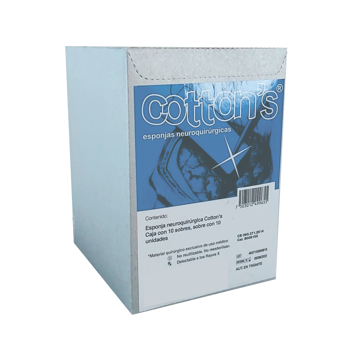 Cotonoide 19x76mm Neuroquirúrgico 10 Sobres Con 10pz